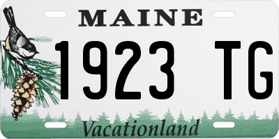 ME license plate 1923TG