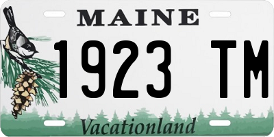 ME license plate 1923TM