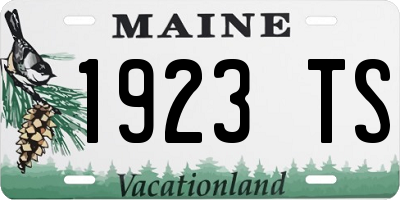 ME license plate 1923TS