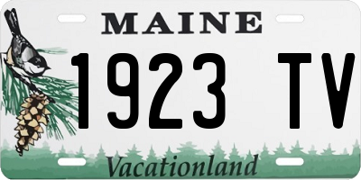 ME license plate 1923TV