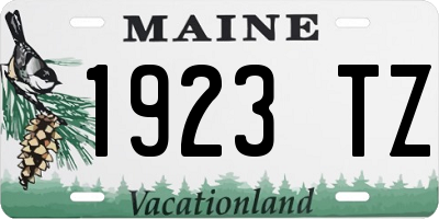 ME license plate 1923TZ