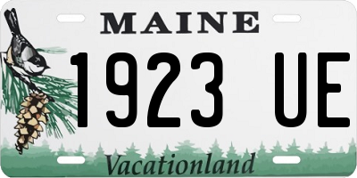 ME license plate 1923UE