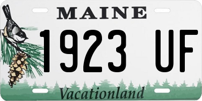 ME license plate 1923UF