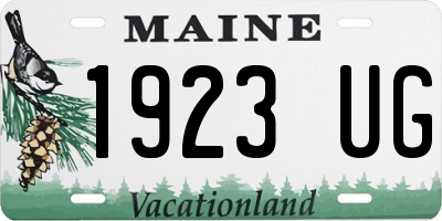 ME license plate 1923UG