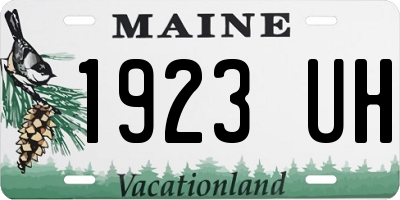 ME license plate 1923UH