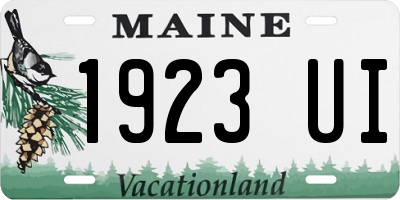 ME license plate 1923UI