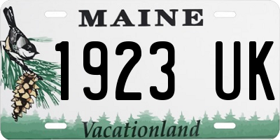 ME license plate 1923UK