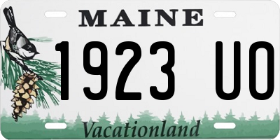 ME license plate 1923UO