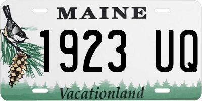 ME license plate 1923UQ