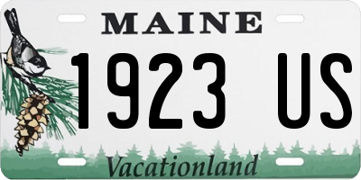 ME license plate 1923US