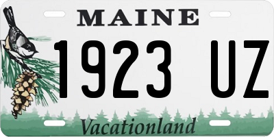 ME license plate 1923UZ