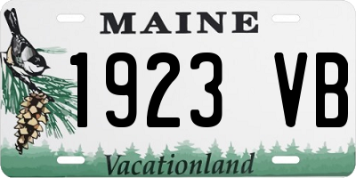 ME license plate 1923VB