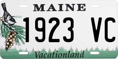 ME license plate 1923VC