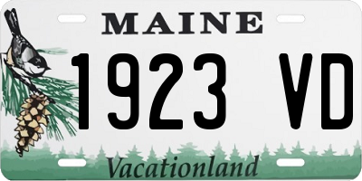 ME license plate 1923VD