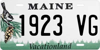 ME license plate 1923VG