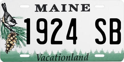 ME license plate 1924SB