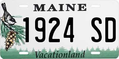 ME license plate 1924SD