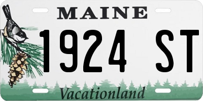 ME license plate 1924ST