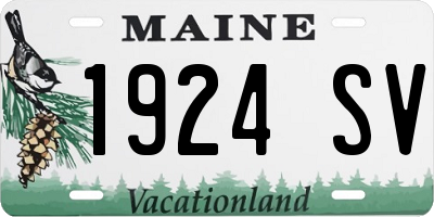 ME license plate 1924SV