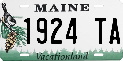 ME license plate 1924TA