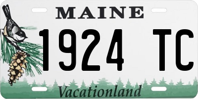 ME license plate 1924TC