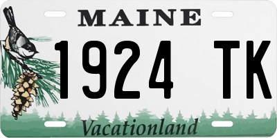 ME license plate 1924TK