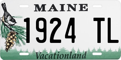 ME license plate 1924TL