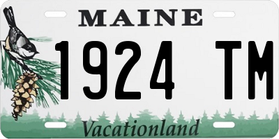ME license plate 1924TM