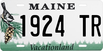 ME license plate 1924TR