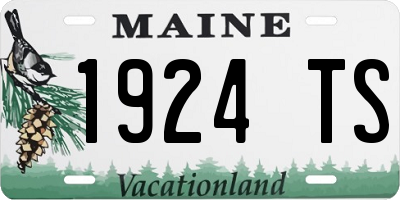 ME license plate 1924TS