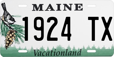 ME license plate 1924TX