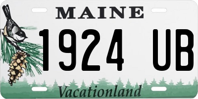 ME license plate 1924UB