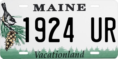 ME license plate 1924UR