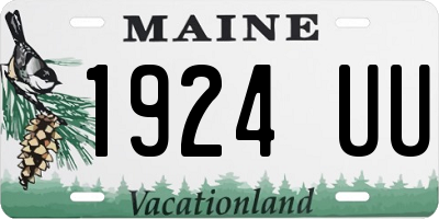 ME license plate 1924UU