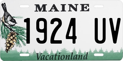 ME license plate 1924UV