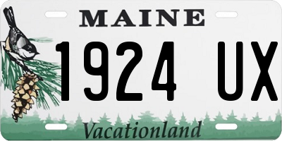 ME license plate 1924UX