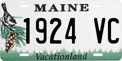 ME license plate 1924VC