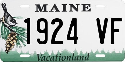 ME license plate 1924VF