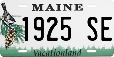 ME license plate 1925SE