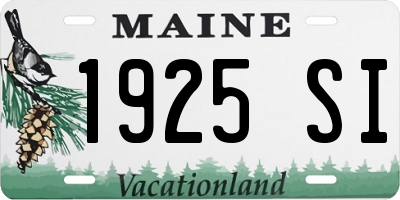 ME license plate 1925SI