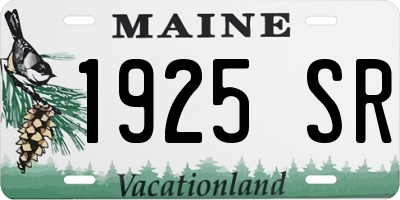 ME license plate 1925SR