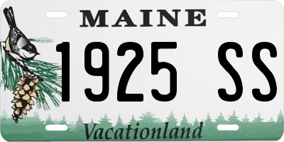 ME license plate 1925SS