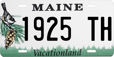 ME license plate 1925TH