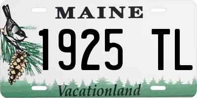 ME license plate 1925TL