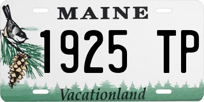 ME license plate 1925TP