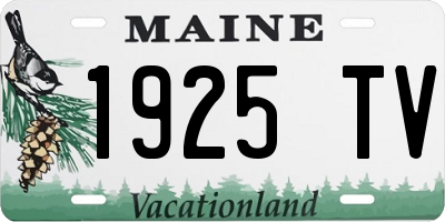 ME license plate 1925TV