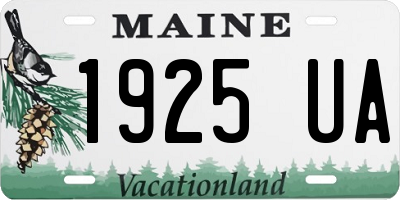 ME license plate 1925UA