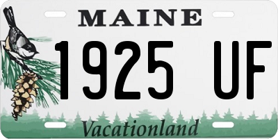 ME license plate 1925UF