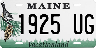 ME license plate 1925UG