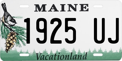 ME license plate 1925UJ